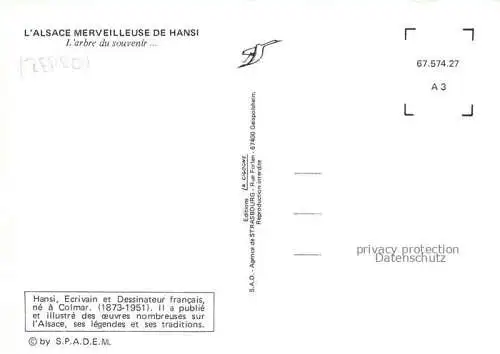 AK / Ansichtskarte  Hansi  Waltz J J Kuenstlerkarte Alsace Elsass Plantation un arbre de la Liberte