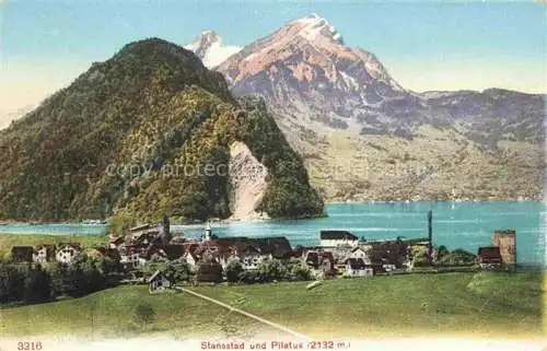 AK / Ansichtskarte  Stansstad mit Pilatus