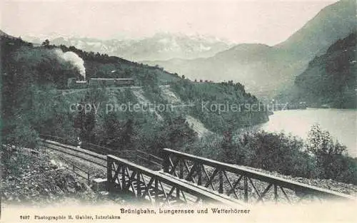 AK / Ansichtskarte  Bruenigbahn Bruenig OW mit Lungernsee und Wetterhoerner