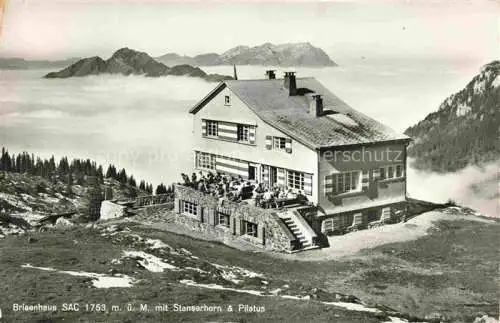 AK / Ansichtskarte  Brisenhaus 1753m Kerns OW mit Stanserhorn und Pilatus