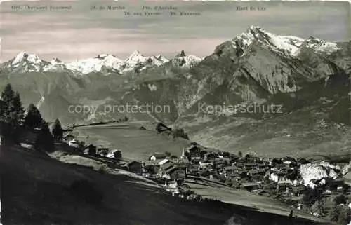 AK / Ansichtskarte  Nax-sur-Sion Herens VS Panorama Alpes Vaudoises