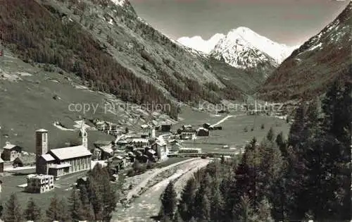 AK / Ansichtskarte  Saas-Grund VS mit Mittelgrat