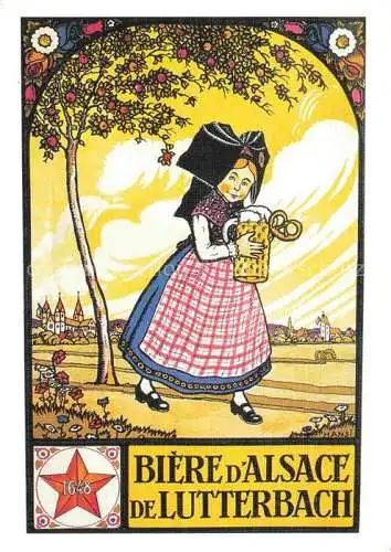 AK / Ansichtskarte  Hansi  Waltz J J Kuenstlerkarte Alsace Elsass Biere Alsace de Lutterbach