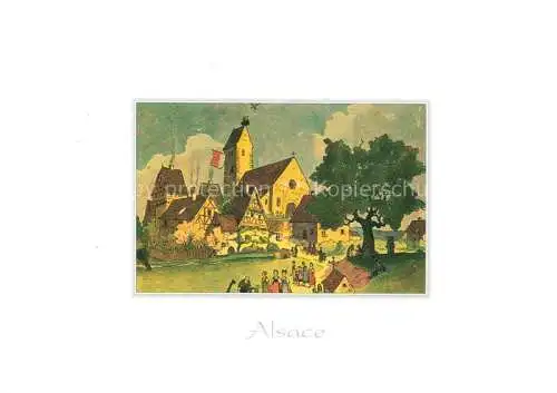 AK / Ansichtskarte  Hansi  Waltz J J Kuenstlerkarte Alsace Elsass Alsace heureuse