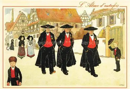 AK / Ansichtskarte  Hansi  Waltz J J Kuenstlerkarte Alsace Elsass Illustrateur alsacie Colmar