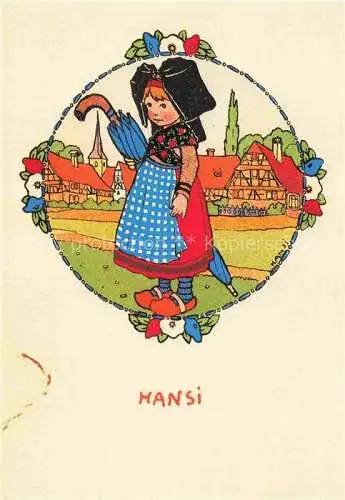 AK / Ansichtskarte  Hansi  Waltz J J Kuenstlerkarte Alsace Elsass Illustrateur alsacie Colmar