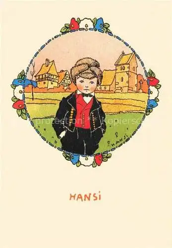 AK / Ansichtskarte  Hansi  Waltz J J Kuenstlerkarte Alsace Elsass Illustrateur alsacie Colmar