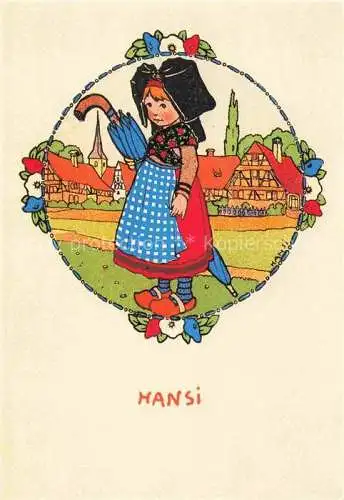 AK / Ansichtskarte  Hansi  Waltz J J Kuenstlerkarte Alsace Elsass Illustrateur alsacie Colmar Alsacie autrefois