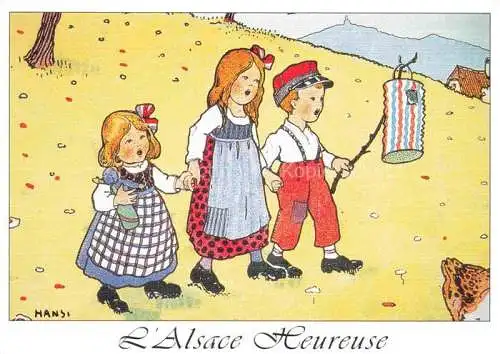 AK / Ansichtskarte  Hansi  Waltz J J Kuenstlerkarte Alsace Elsass Alsace Heureuse