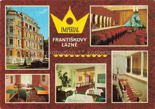 AK / Ansichtskarte  FRANTISKOVY LAZNE Franzensbad Boehmen CZ Hotel Imperial Fremdenzimmer Restaurant Treppenaufgang Bar