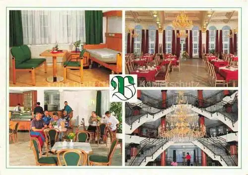 AK / Ansichtskarte  Kreischa Klinik Bavaria Patientenzimmer Restaurant Café Treppenhaus