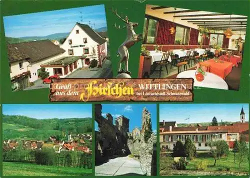 AK / Ansichtskarte  Wittlingen Baden Hotel Gasthof Hirschen Gastraum Burgruine Panorama