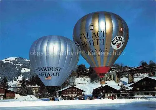 AK / Ansichtskarte  Heissluftballon Palace Hotel Gstaad Schweiz