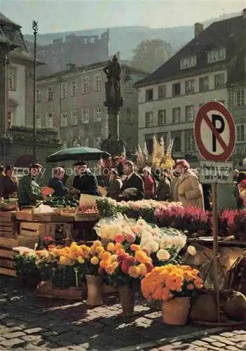 AK / Ansichtskarte  HEIDELBERG  Neckar Wochenmarkt am Herkulesbrunnen