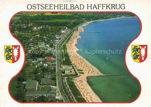 AK / Ansichtskarte  HAFFKRUG SCHARBEUTZ Ostseebad Kuestenpanorama Strand