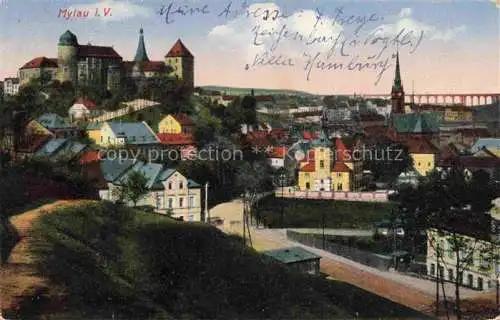 AK / Ansichtskarte  Mylau Sachsen Panorama Schloss