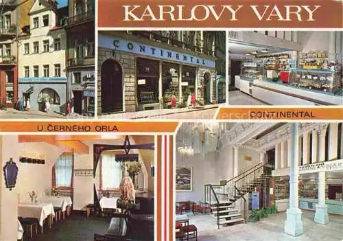 AK / Ansichtskarte  KARLOVY VARY Karlsbad CZ Hotel Continental u Cerneho Orla Restaurant