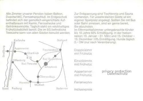 AK / Ansichtskarte  Schapbach BAD RIPPOLDSAU-SCHAPBACH Gaestehaus Pension Kaminzimmer Gaestezimmer