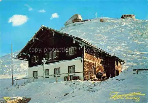 AK / Ansichtskarte  Zeppezauerhaus 1663m Salzburg AT mit Seilbahn-Bergstation Hochalm und Geiereck-Gipfelkreuz Wintersportplatz Alpen