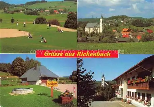 AK / Ansichtskarte  Rickenbach Hotzenwald Panorama Golfplatz Ortsansicht mit Kirche Hirschgarten