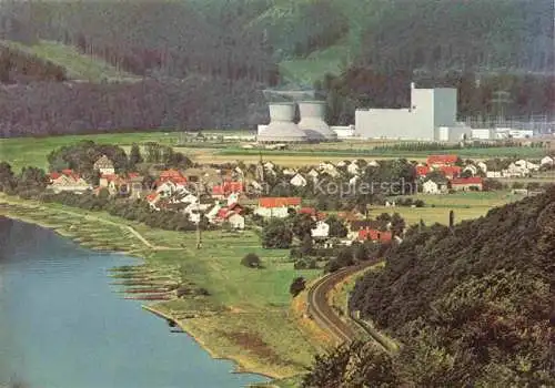 AK / Ansichtskarte  Wuergassen Beverungen Hoexter NRW Panorama Blick zum Kraftwerk