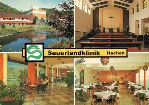 AK / Ansichtskarte  Hachen Sauerland Arnsberg Sauerlandklinik Halle Speisesaal Kapelle