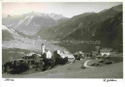 AK / Ansichtskarte  Stierva Albula GR Panorama Kirche