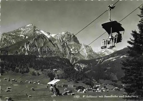 AK / Ansichtskarte  Wildhaus  Toggenburg SG mit Sesselbahn und Schafberg