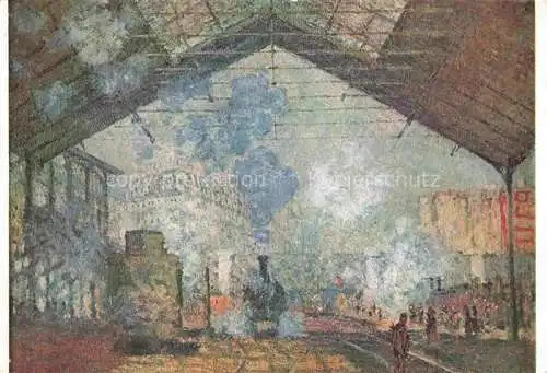 AK / Ansichtskarte  Monet Claude Kuenstlerkarte Der Bahnhof  Saint Lazare