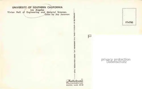 AK / Ansichtskarte  LOS ANGELES California USA University of Southern California Vivian Hall of Engineering and Material Sciences