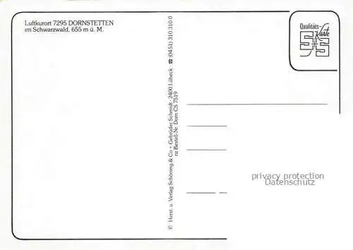 AK / Ansichtskarte  Dornstetten Wuerttemberg Panorama Luftkurort Schwarzwald