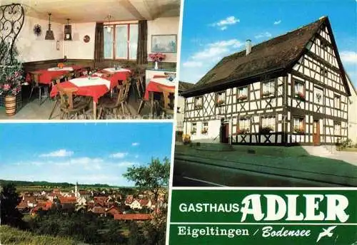 AK / Ansichtskarte  Eigeltingen BW Gasthaus Adler Gastraum Fachwerkhaus Panorama