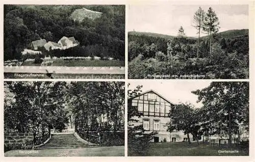 AK / Ansichtskarte  Bad Essen Altes Berghaus Dieckmann Fliegeraufnahme Berggarten Gartenseite Bergwald