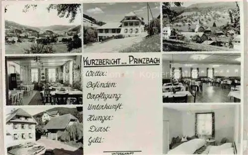 AK / Ansichtskarte  Prinzbach Biberach Kinzigtal BW Teilansichten Gasthaus Gastraeume Zimmer