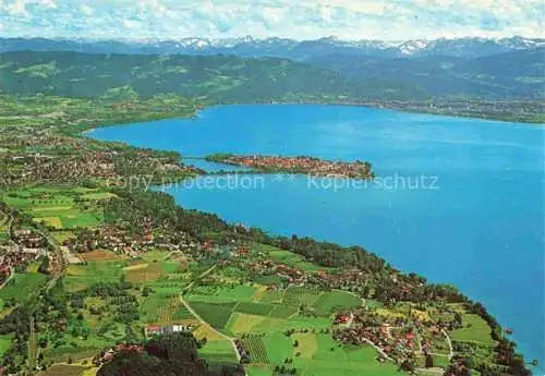 AK / Ansichtskarte  LINDAU  Bodensee mit Bregenzer Bucht Schweizer Alpen