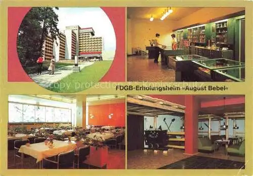 AK / Ansichtskarte  Friedrichroda Thueringen FDGB-Erholungsheim August Bebel Souvenir Basar Restaurant Bar