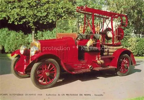 AK / Ansichtskarte  Feuerwehr Fire-Brigade Pompiers Bomberos Pompe Delahaye 1924 La Mutuelle du Mans 