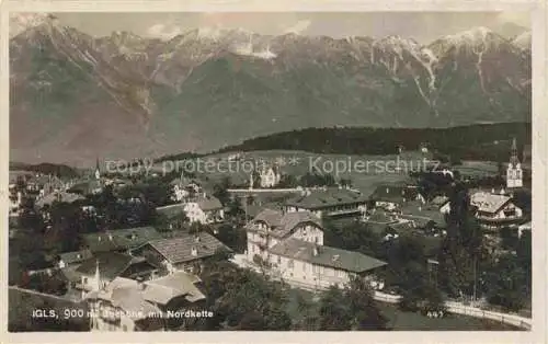 AK / Ansichtskarte  Igls Jgls Innsbruck Tirol AT Fliegeraufnahme mit Nordkette