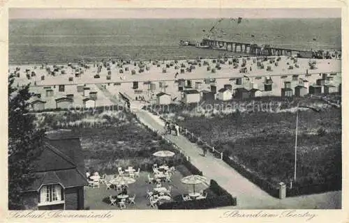 AK / Ansichtskarte  Swinemuende SWINOUJSCIE PL Strand am Seesteg