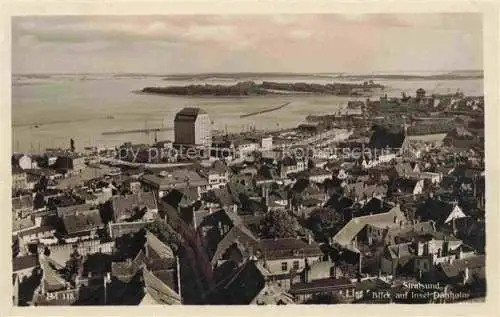 AK / Ansichtskarte  STRALSUND Panorama mit Blick auf Insel Bornholm