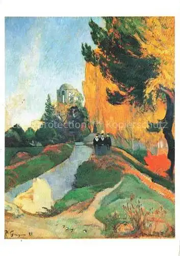 AK / Ansichtskarte  Gauguin Paul Kuenstlerkarte Les Alyscamps Arles