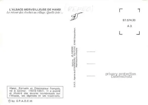 AK / Ansichtskarte  Hansi  Waltz J J Kuenstlerkarte Alsace Elsass Le Retour des Cloches