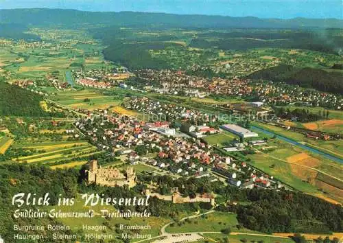 AK / Ansichtskarte  Haagen Loerrach Panorama Blick ins Wiesental Dreilaenderecke