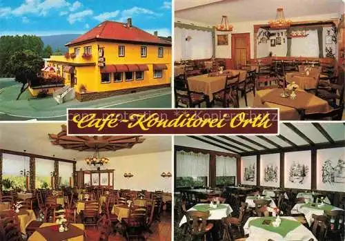 AK / Ansichtskarte  Zell Odenwald Café Konditorei Orth Gastraeume