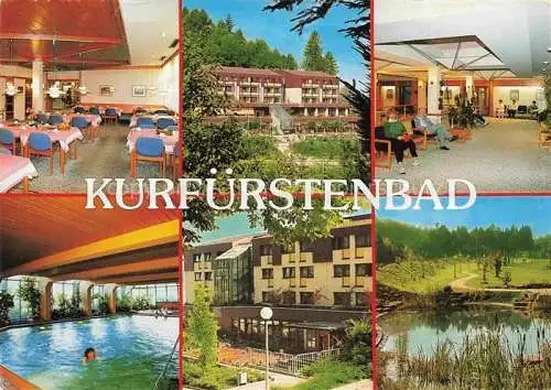 AK / Ansichtskarte  Karlsbad Karlsruhe Klinik Kurfuerstenbad Restaurant Hallenbad Parkanlagen