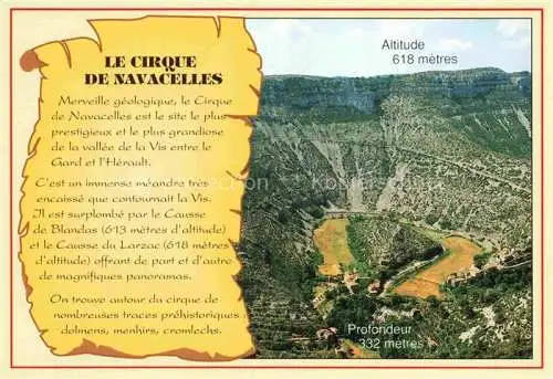 AK / Ansichtskarte  Navacelles Ales 30 Gard Le Cirque de Navacelles vue aérienne