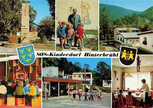 AK / Ansichtskarte  Hinterbruehl Niederoesterreich AT SOS Kinderdorf Dorfbrunnen Blick in den Wiener Wald