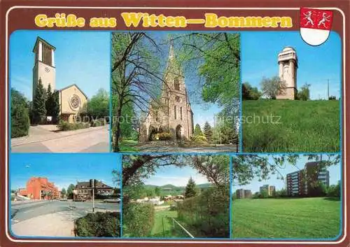 AK / Ansichtskarte  Bommern Teilansichten Kirchen Turm Wohnsiedlung Hochhaeuser Hauptstrasse