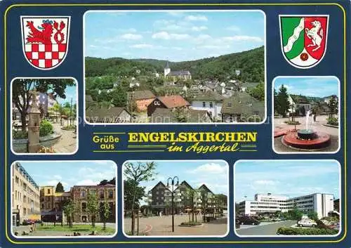 AK / Ansichtskarte  Engelskirchen Stadtpanorama Ortszentrum Brunnen