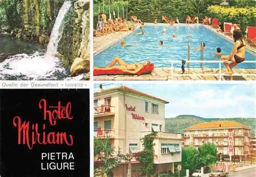 AK / Ansichtskarte  Pietra Ligure Pietraligure IT Hotel Miriam Wasserfall Swimming Pool